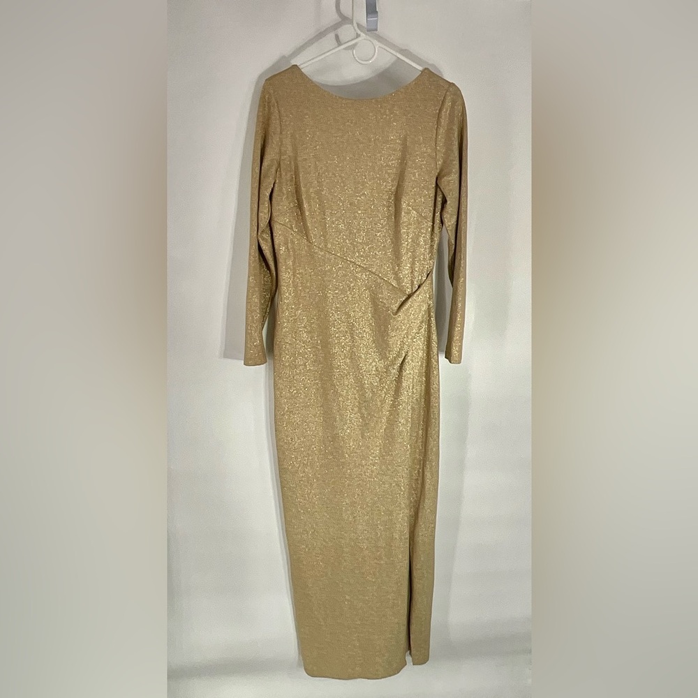 Lauren Ralph Lauren Gold Long Sleeve Evening Dress